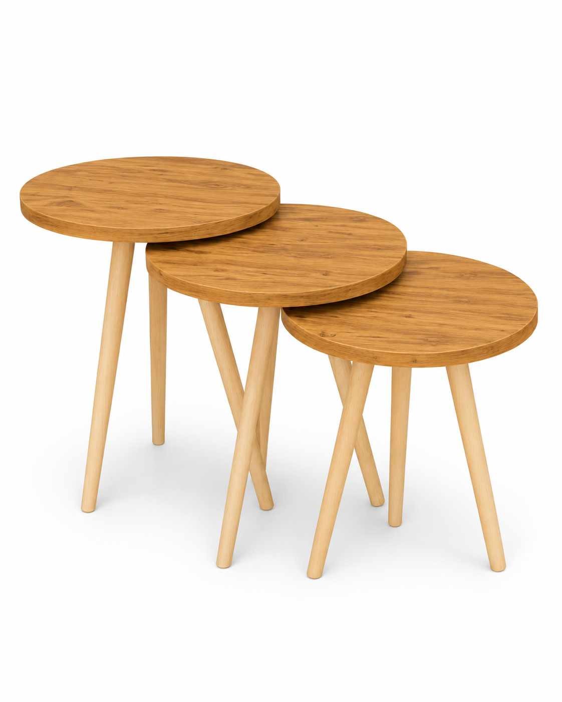 Set măsuțe suprapuse, 3 piese Peka-152, PAL melaminat — imaginea 4