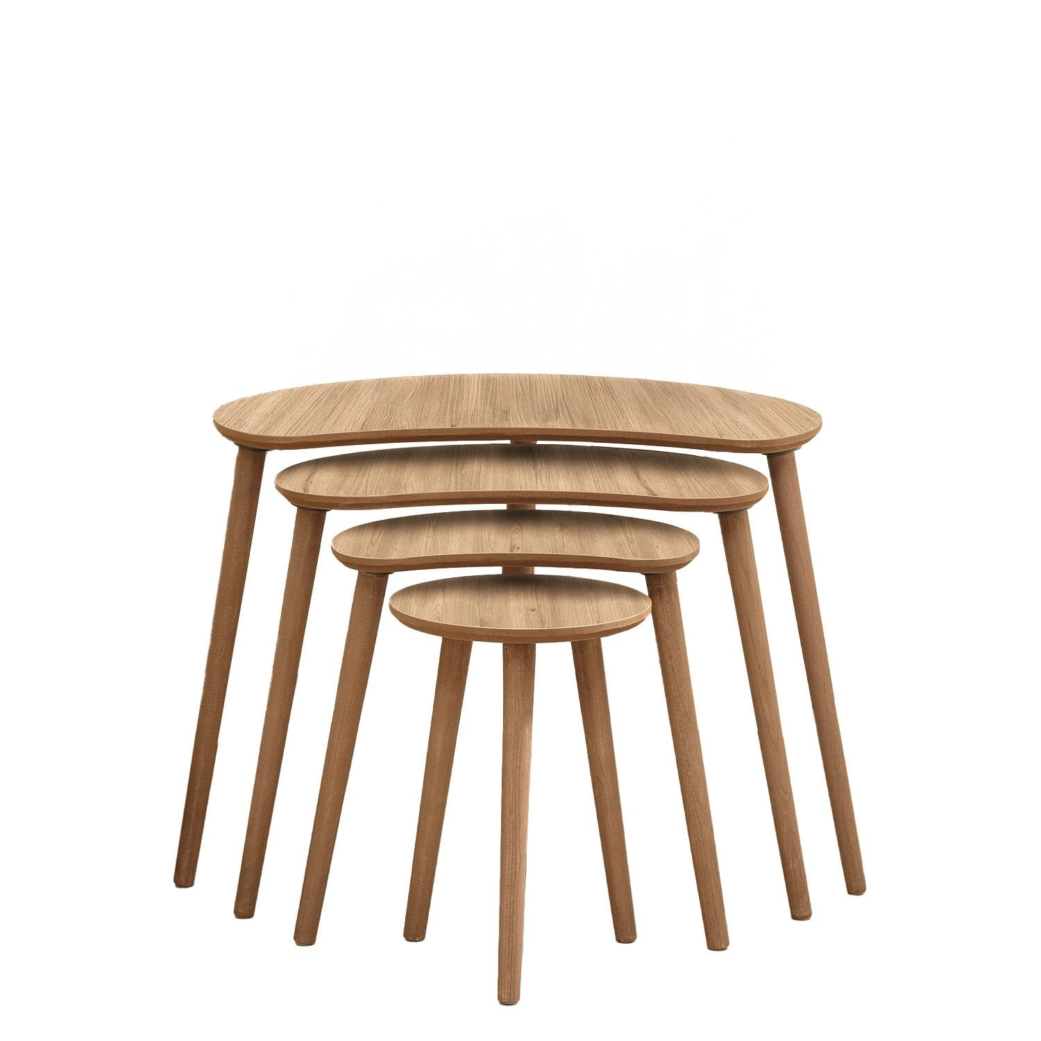 Set măsuțe suprapuse, 4 piese Moon, 40 x 55 x 75 cm, MDF — imaginea 6