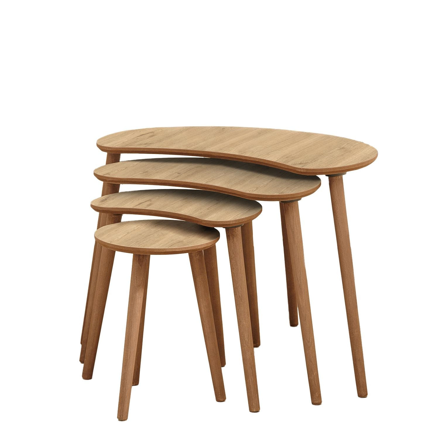 Set măsuțe suprapuse, 4 piese Moon, 40 x 55 x 75 cm, MDF — imaginea 7