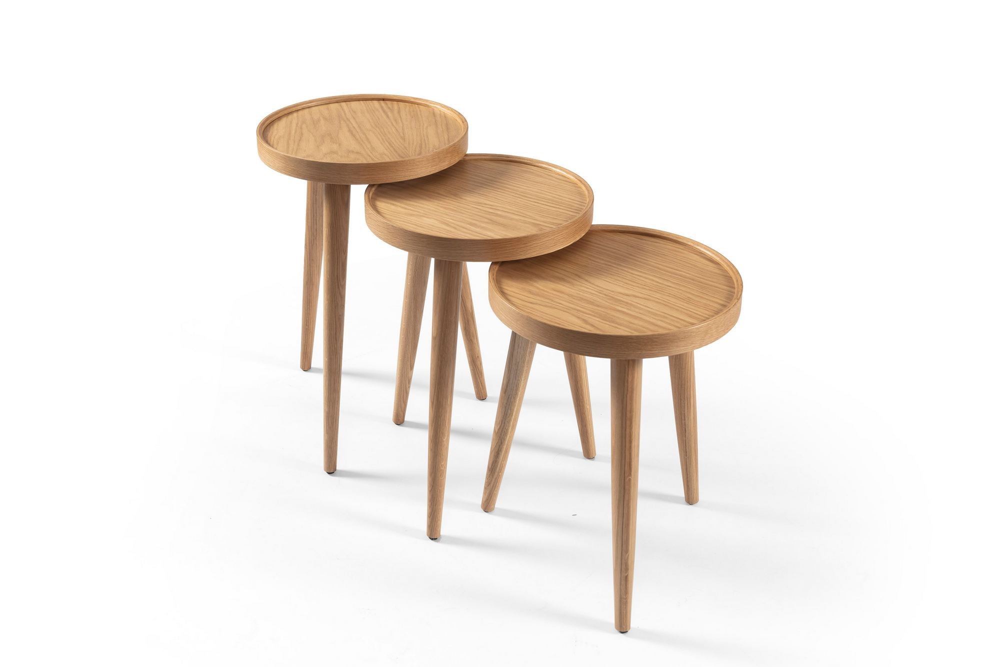 Set măsuțe suprapuse, 3 piese Polen 3, 40 x 63 x 40 cm, MDF — imaginea 2