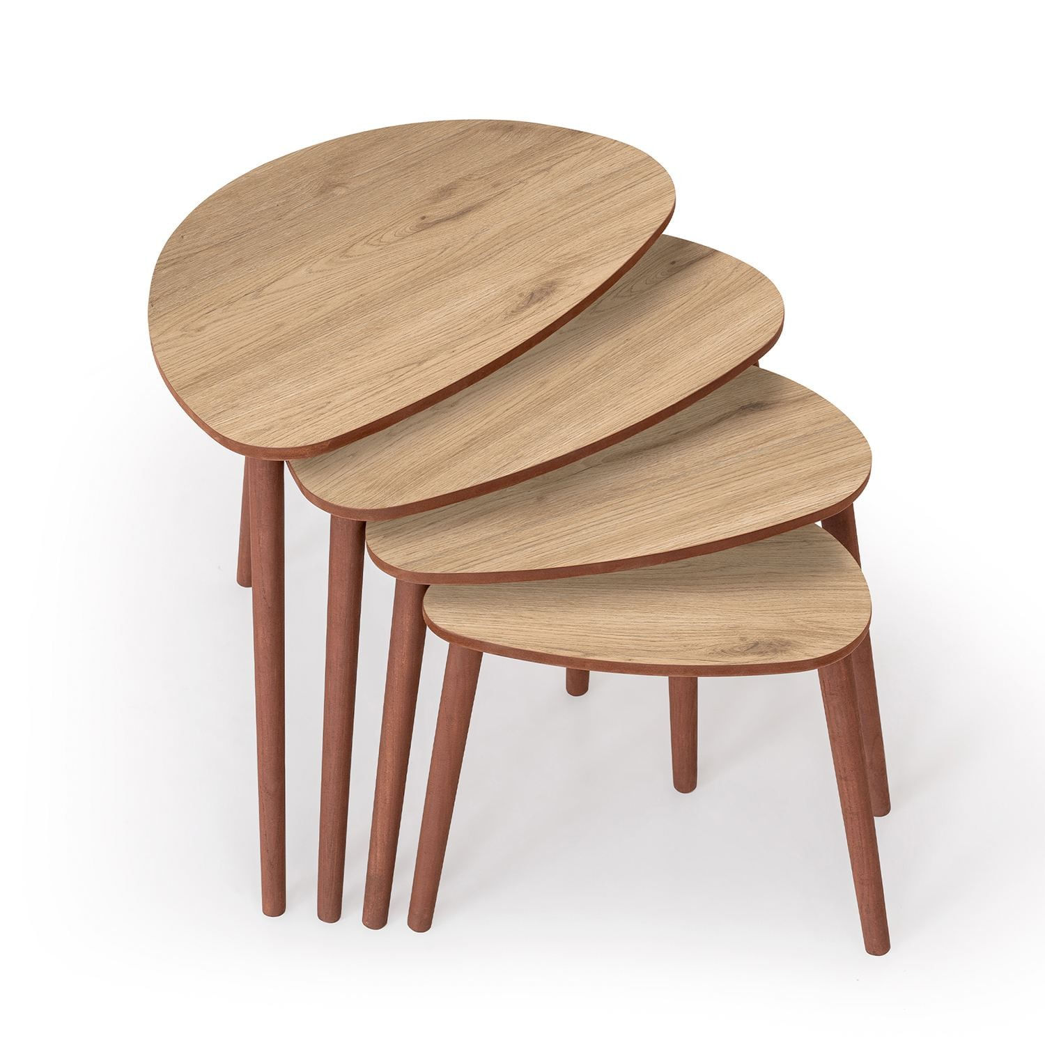 Set măsuțe suprapuse, 4 piese Nora, 68 x 55 x 45 cm, MDF — imaginea 4