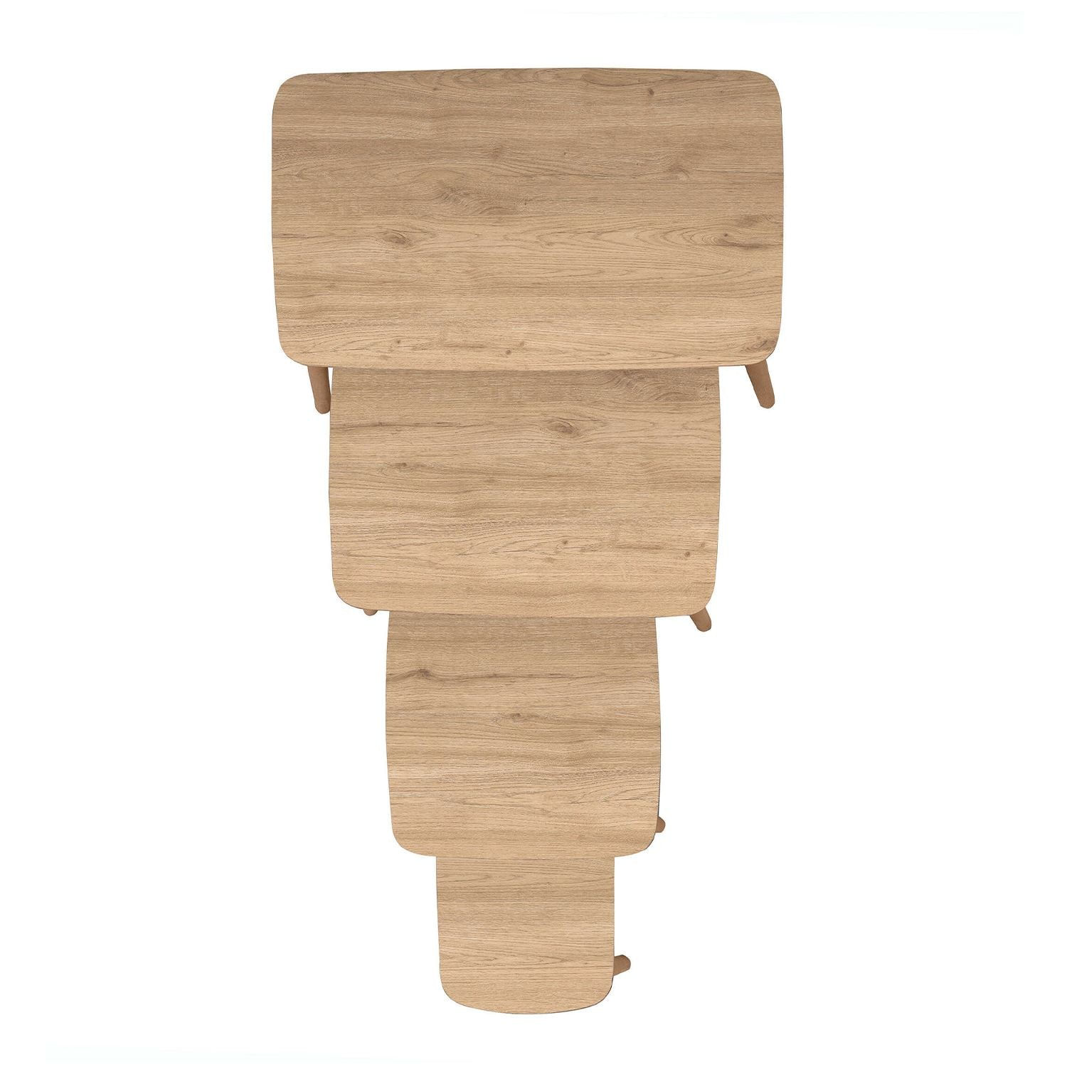 Set măsuțe suprapuse, 4 piese Luci, 70 x 55 x 40 cm, MDF — imaginea 3