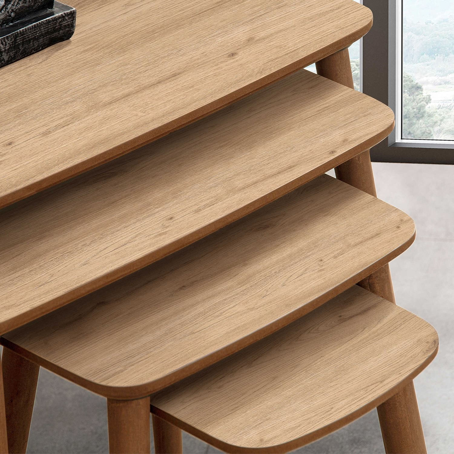 Set măsuțe suprapuse, 4 piese Luci, 70 x 55 x 40 cm, MDF — imaginea 4