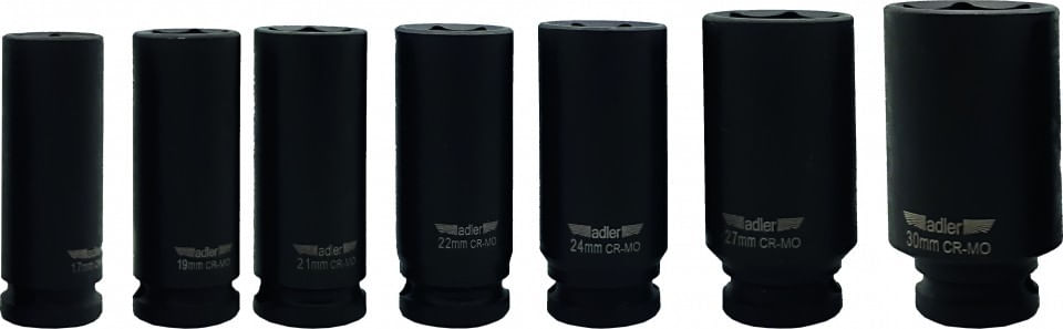 Cheie tubulara de IMPACT 1/2" ADLER AD-3513.30D 30mm varianta lunga — imaginea 4