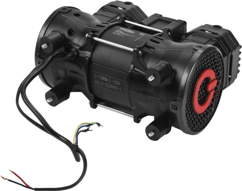 Unitate compresor fara ulei KraftDele KD4076, 1390W, 249 l/min, 8 bar, modul compact pentru compresor de aer — imaginea 6