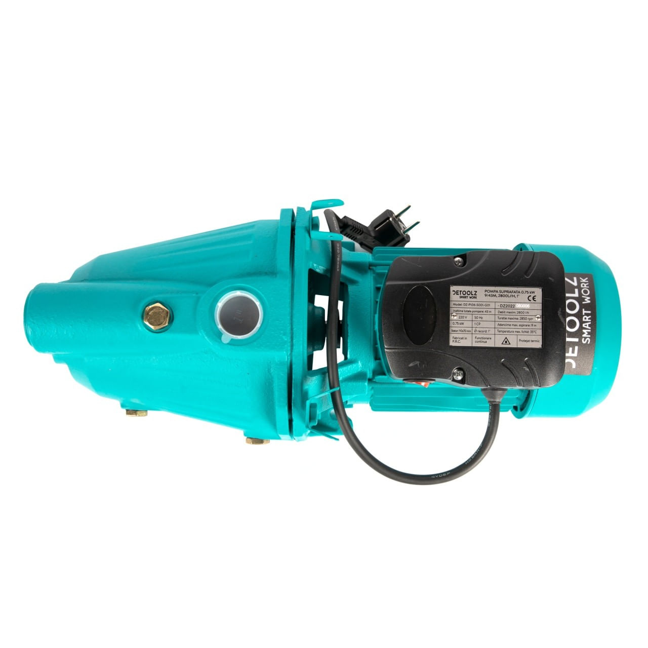 Pompa de suprafata detoolz, 0.75 kw, debit maxim 2800 l/h, inaltime maxima de pompare 43m, corp pompa fonta — imaginea 7