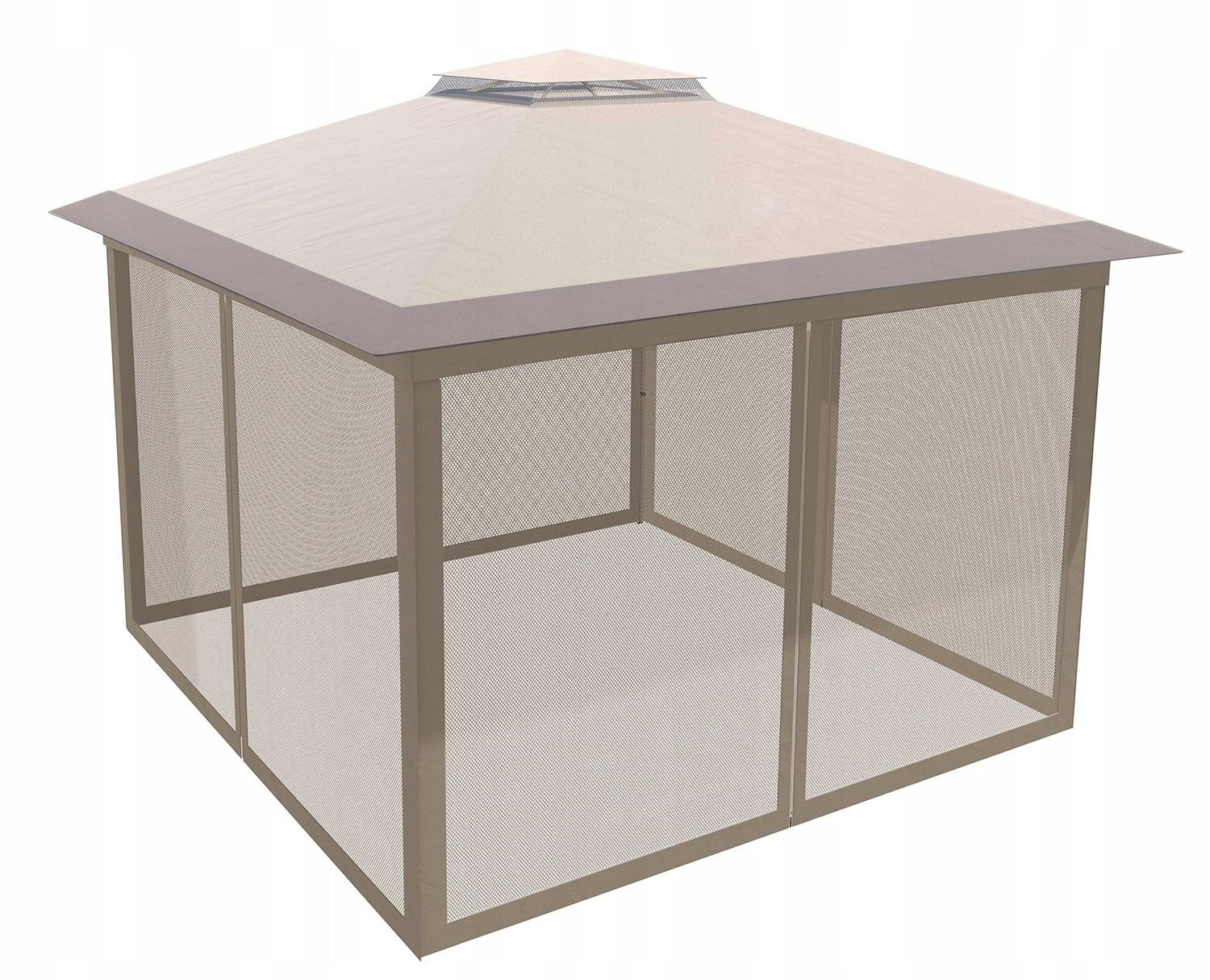 Pavilion gradina pop-up 300x300 cm cu 4 pereti plasa tantari, PE 110g/m2 impermeabil, copertina suplimentara, inaltime — imaginea 5