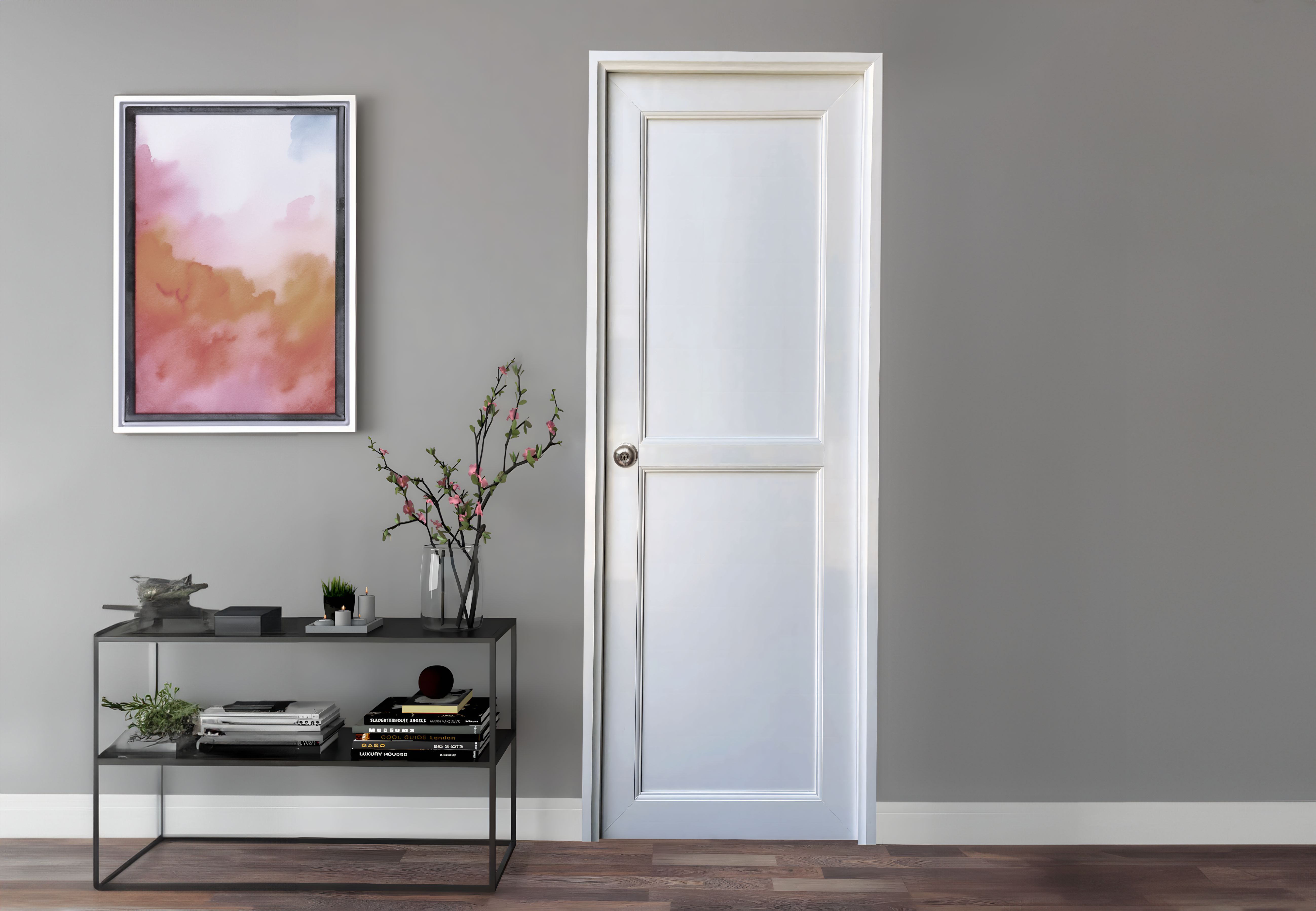 Usa PVC, alba,75 cm, cu deschidere spre dreapta, toc inclus — imaginea 2