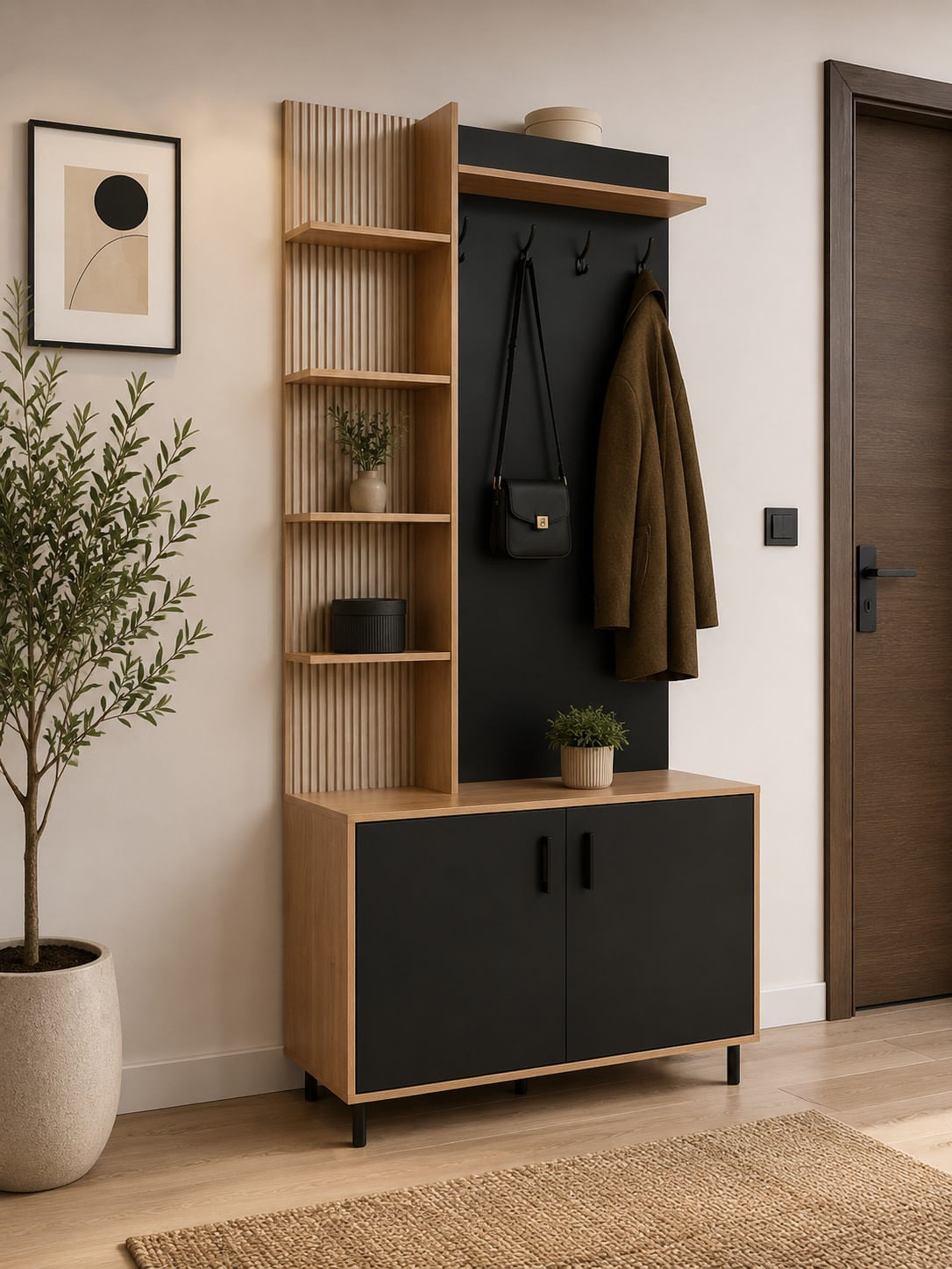 Mobilier de hol Verena, cu pantofar, 60x35x200cm — imaginea 2