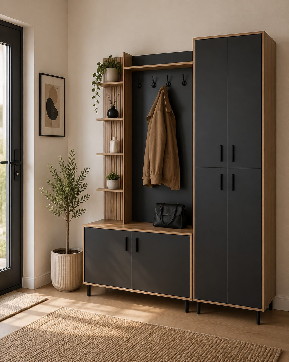 Mobilier de hol Verena, cu pantofar, 60x35x200cm — imaginea 4