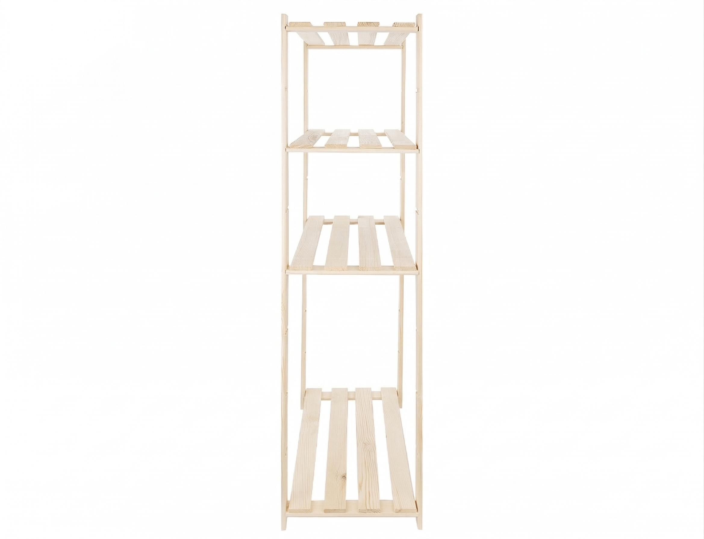 Etajera lemn masiv de molid cu 4 polite, 85x40x170 cm — imaginea 5