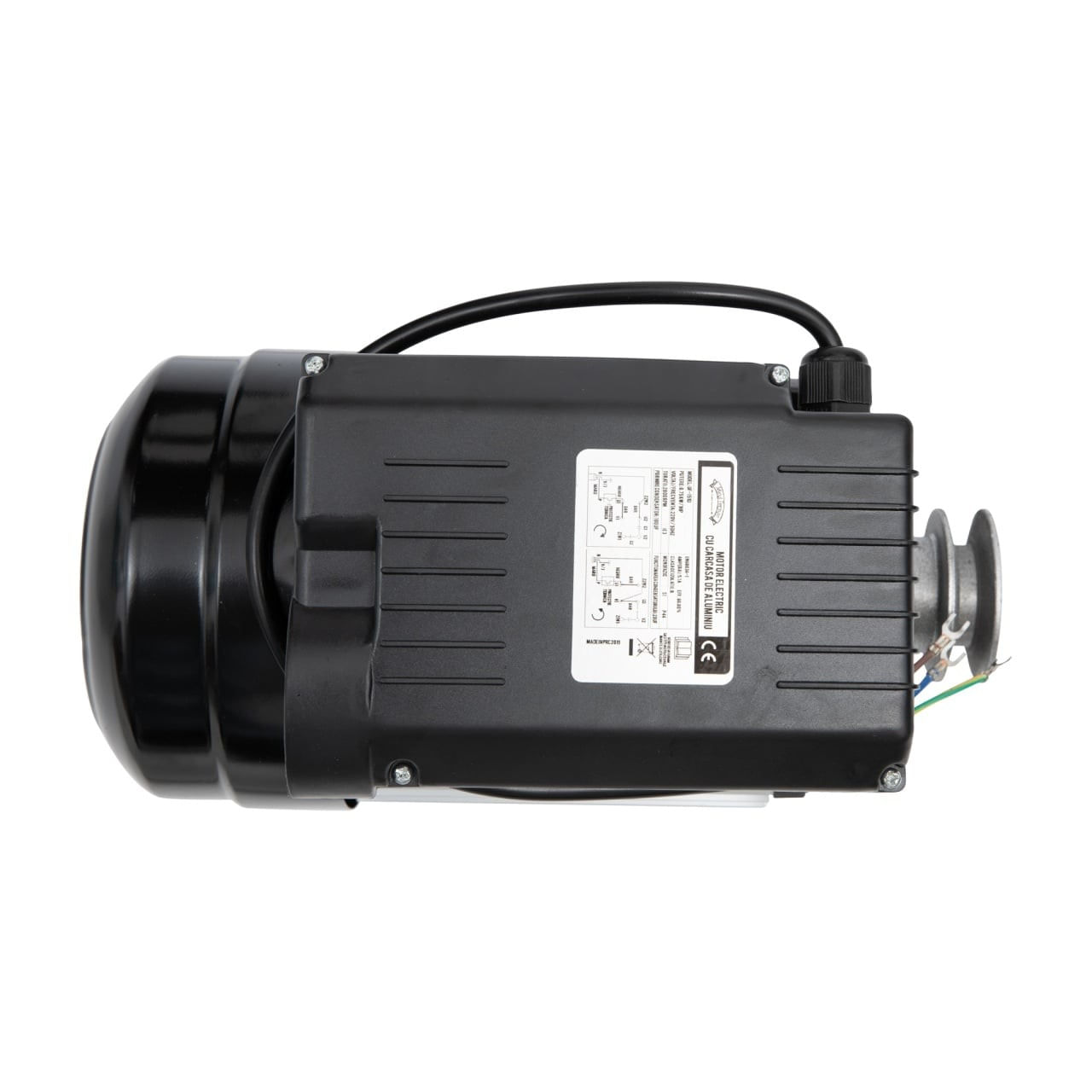 Motor electric micul fermier 0.75kw, 2800 rpm, carcasa aluminiu, Fulie simpla/dubla, Arbore iesire