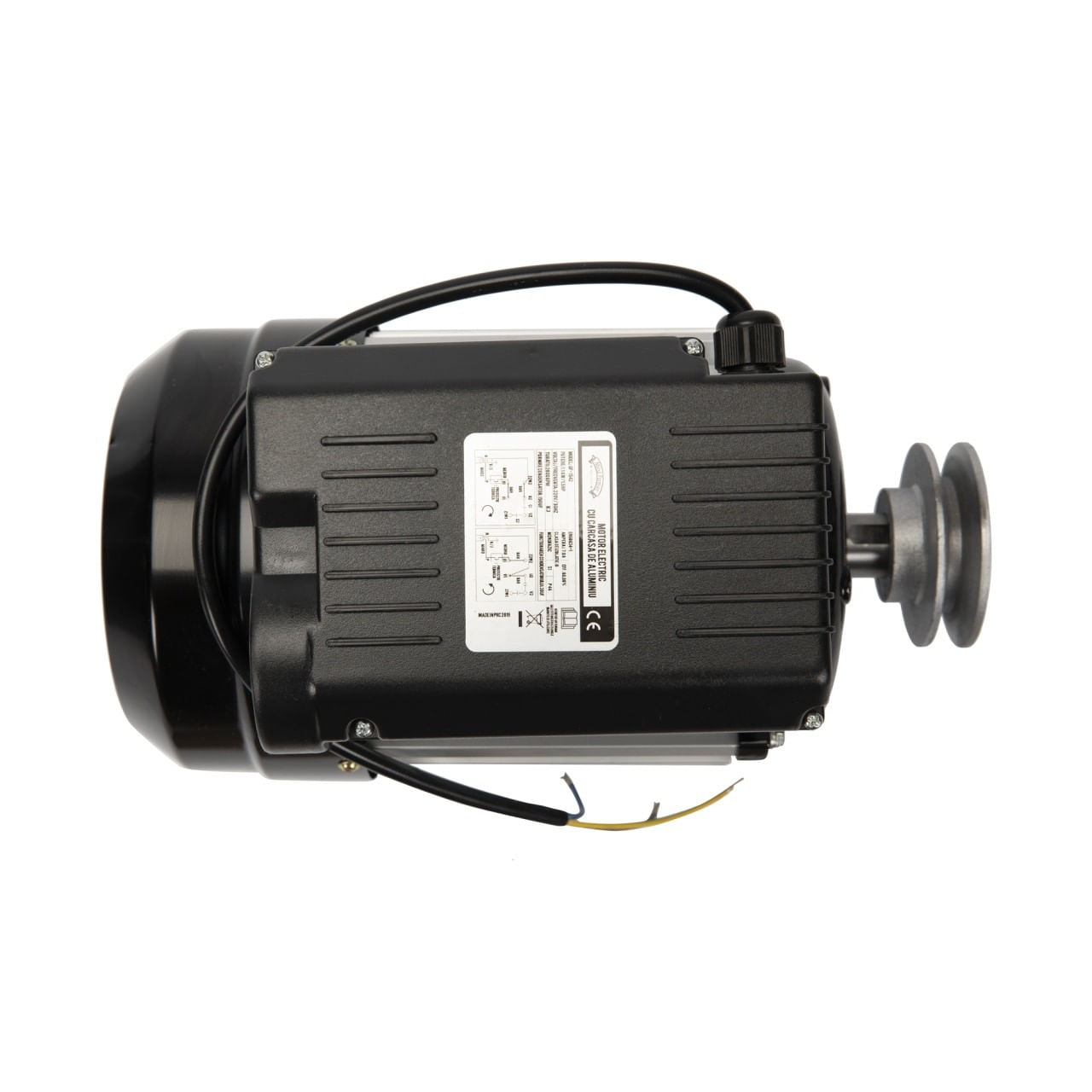 Motor electric micul fermier 1.1kw, 2800 rpm, carcasa aluminiu, Fulie simpla/dubla, Arbore iesire — imaginea 3