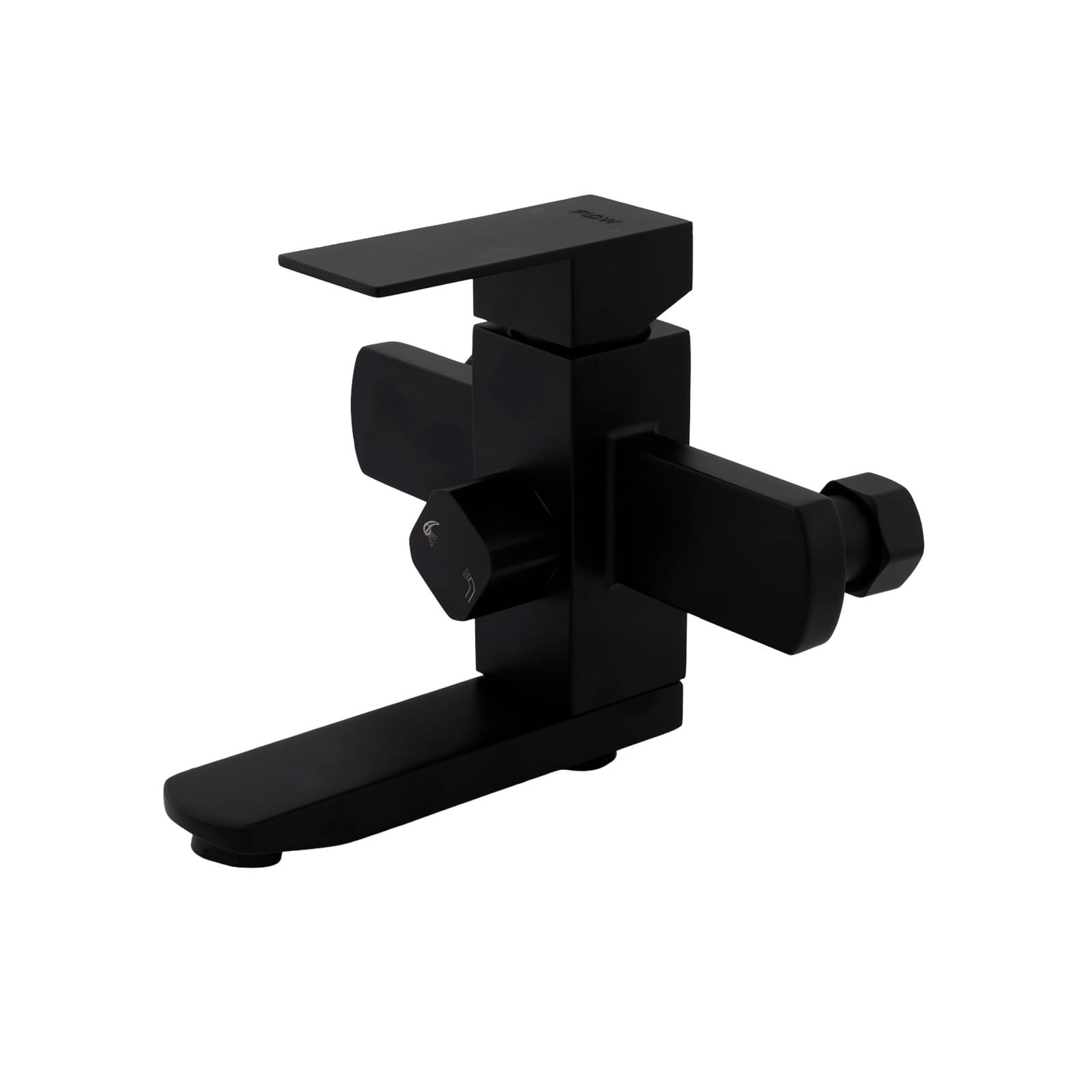 FB-09 Kub Black Baterie cada SUS 304 cu para de dus negru URBAN FLOW — imaginea 3