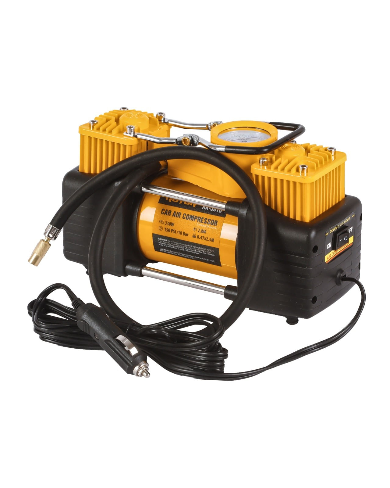 Compresor auto bicilindric ROTOR RK-3010, 30A, DC 12V, 10 Bar — imaginea 5