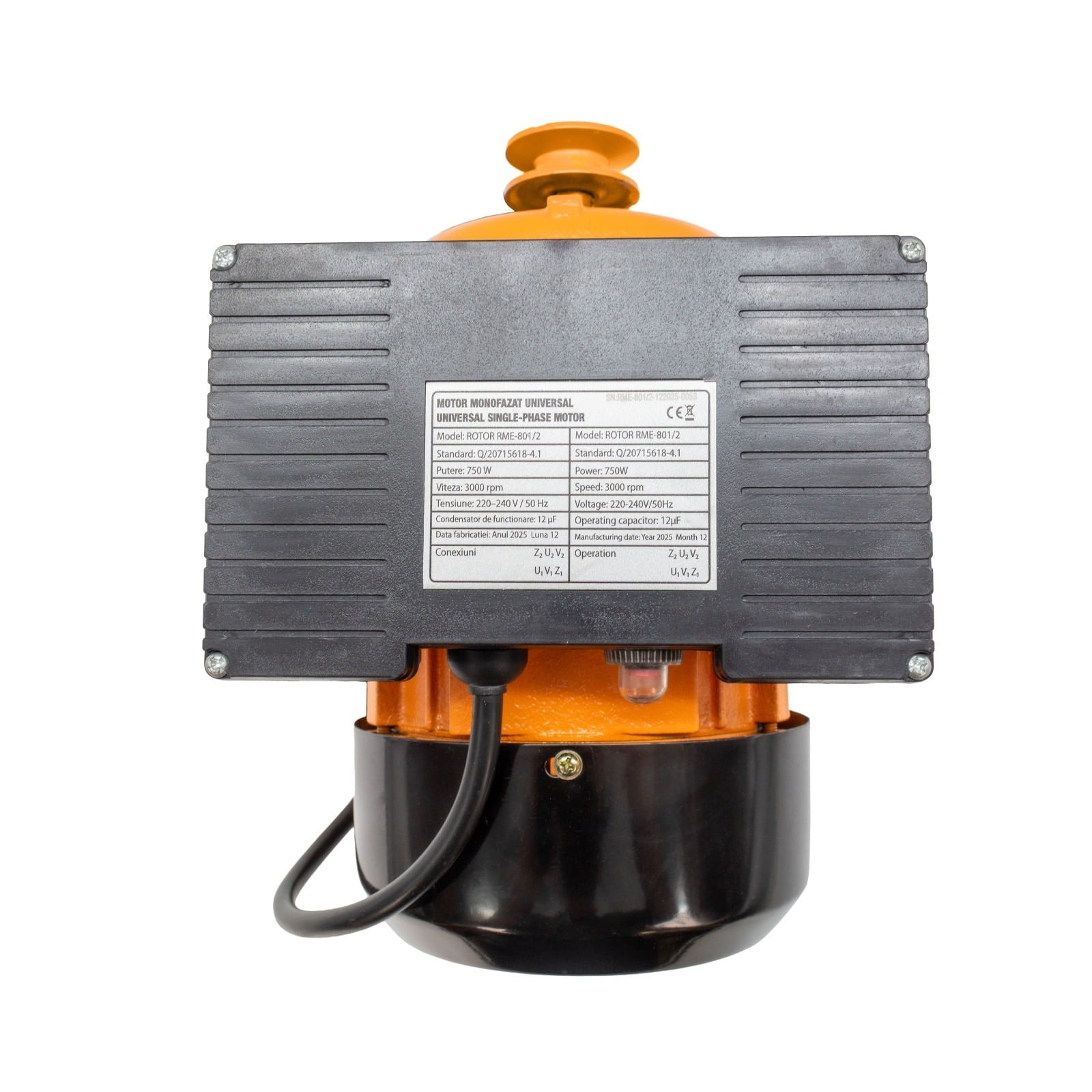 Motor electric monofazat, 0.75 kW, 3000 rpm, Rotor RME-801/2 — imaginea 3