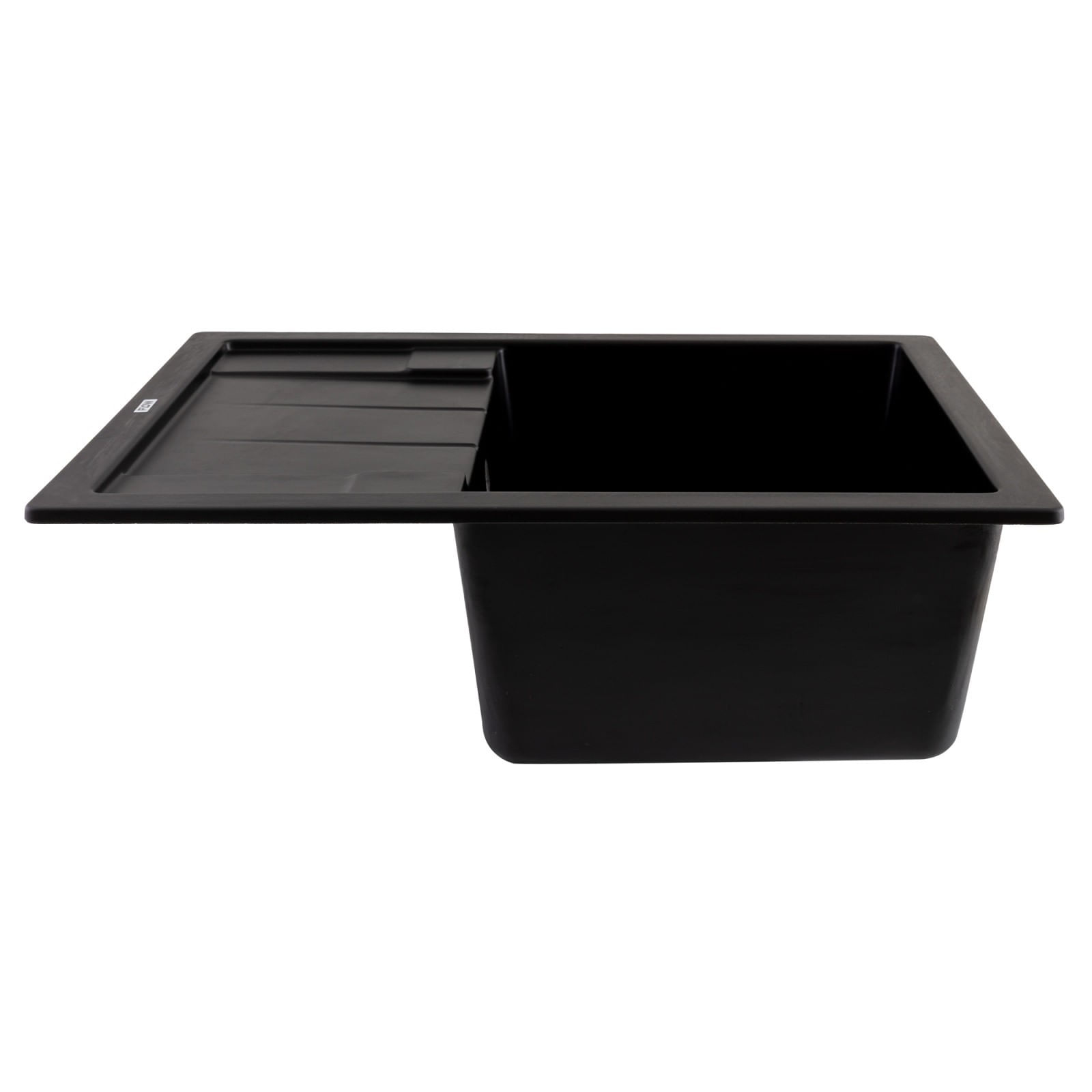 Chiuveta de bucatarie din granit cu o cuva si scurgator, seria ANILA, 645x495x200 mm, FLOW FCB-6449ABA/1T — imaginea 2