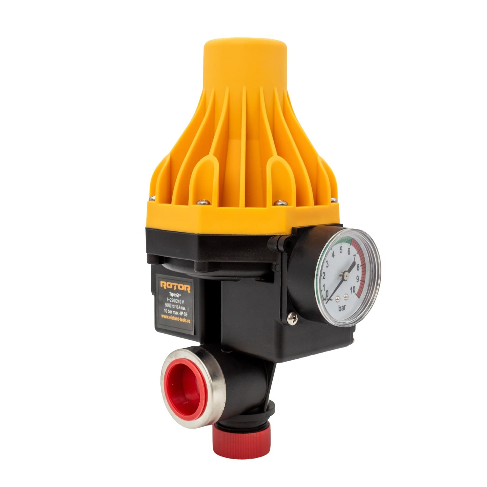 Prescontrol automat cu manometru pentru pompa de apa ROTOR RWPC-3, 1100W 1.5bar — imaginea 2