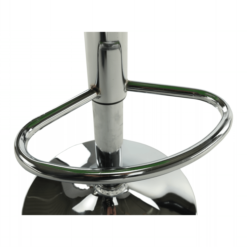 Scaun de bar, piele ecologica alb/crom LARIA NEW — imaginea 2