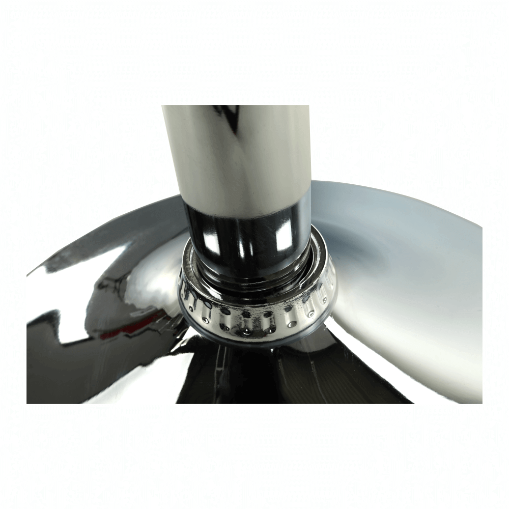 Scaun de bar, piele ecologica alb/crom LARIA NEW — imaginea 3