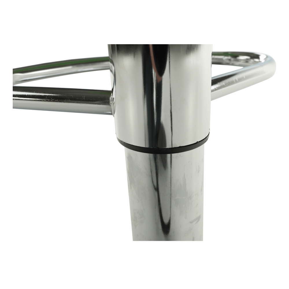 Scaun de bar, piele ecologica alb/crom LARIA NEW — imaginea 4