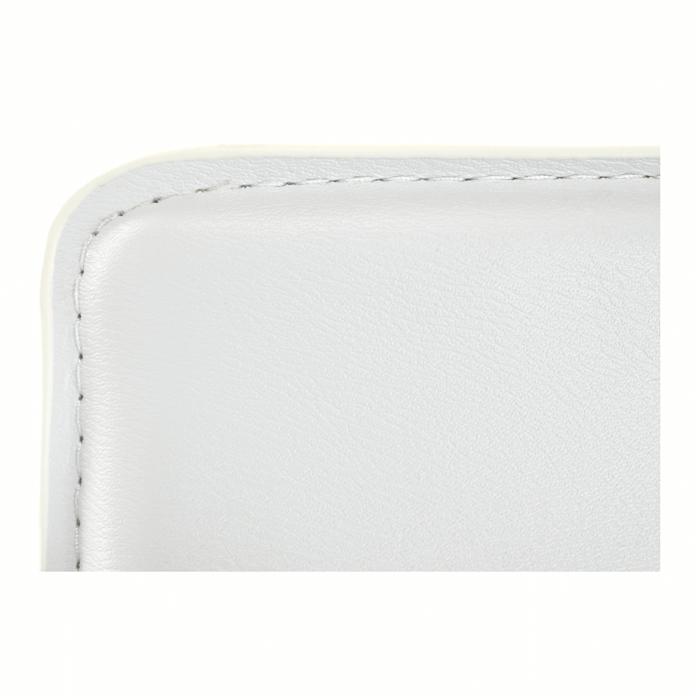 Scaun de bar, piele ecologica alb/crom LARIA NEW — imaginea 7