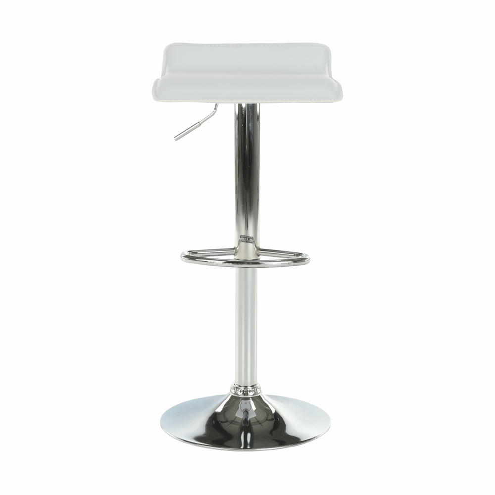 Scaun de bar, piele ecologica alb/crom LARIA NEW — imaginea 14