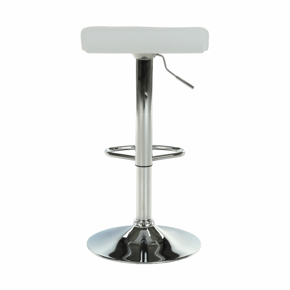 Scaun de bar, piele ecologica alb/crom LARIA NEW — imaginea 17