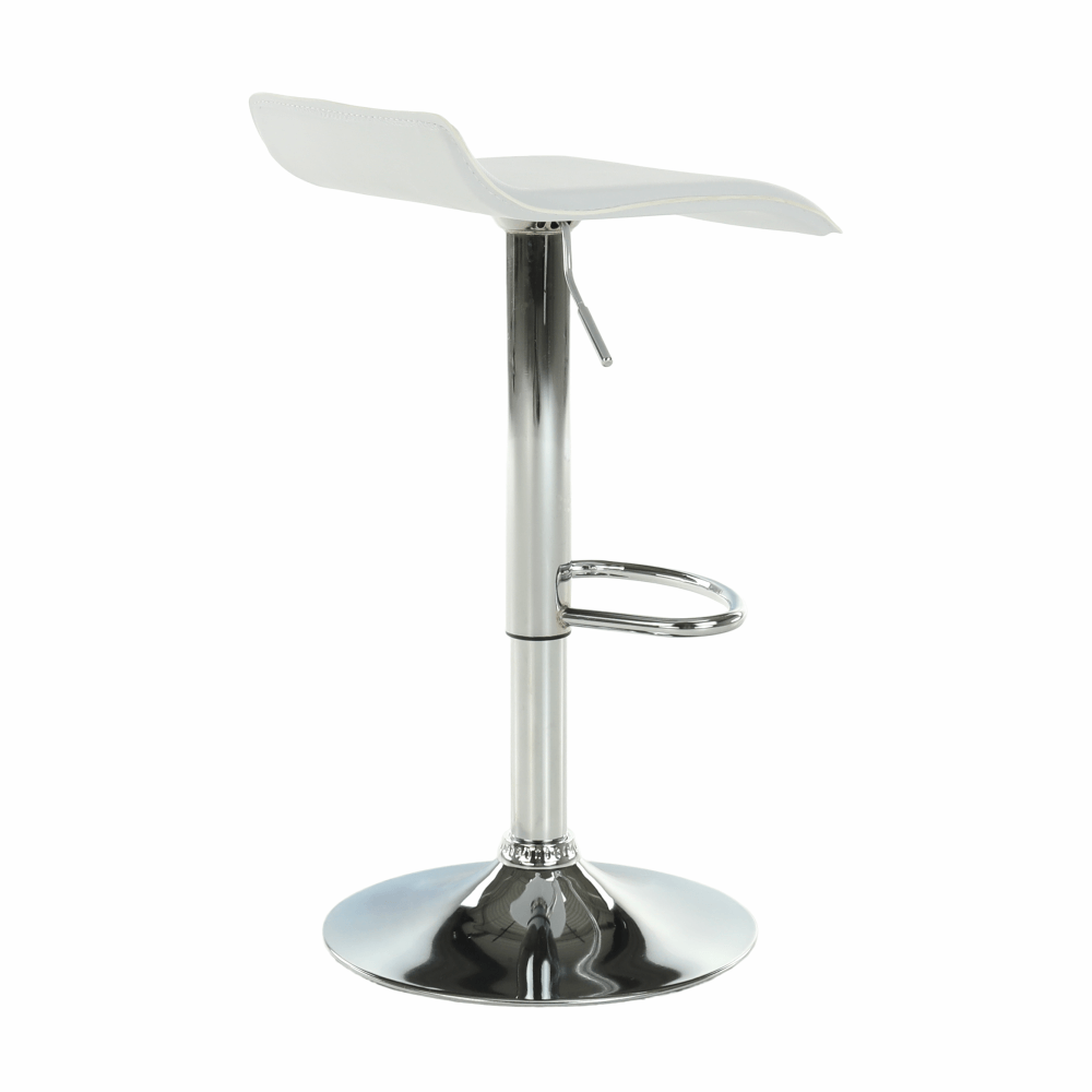 Scaun de bar, piele ecologica alb/crom LARIA NEW — imaginea 18