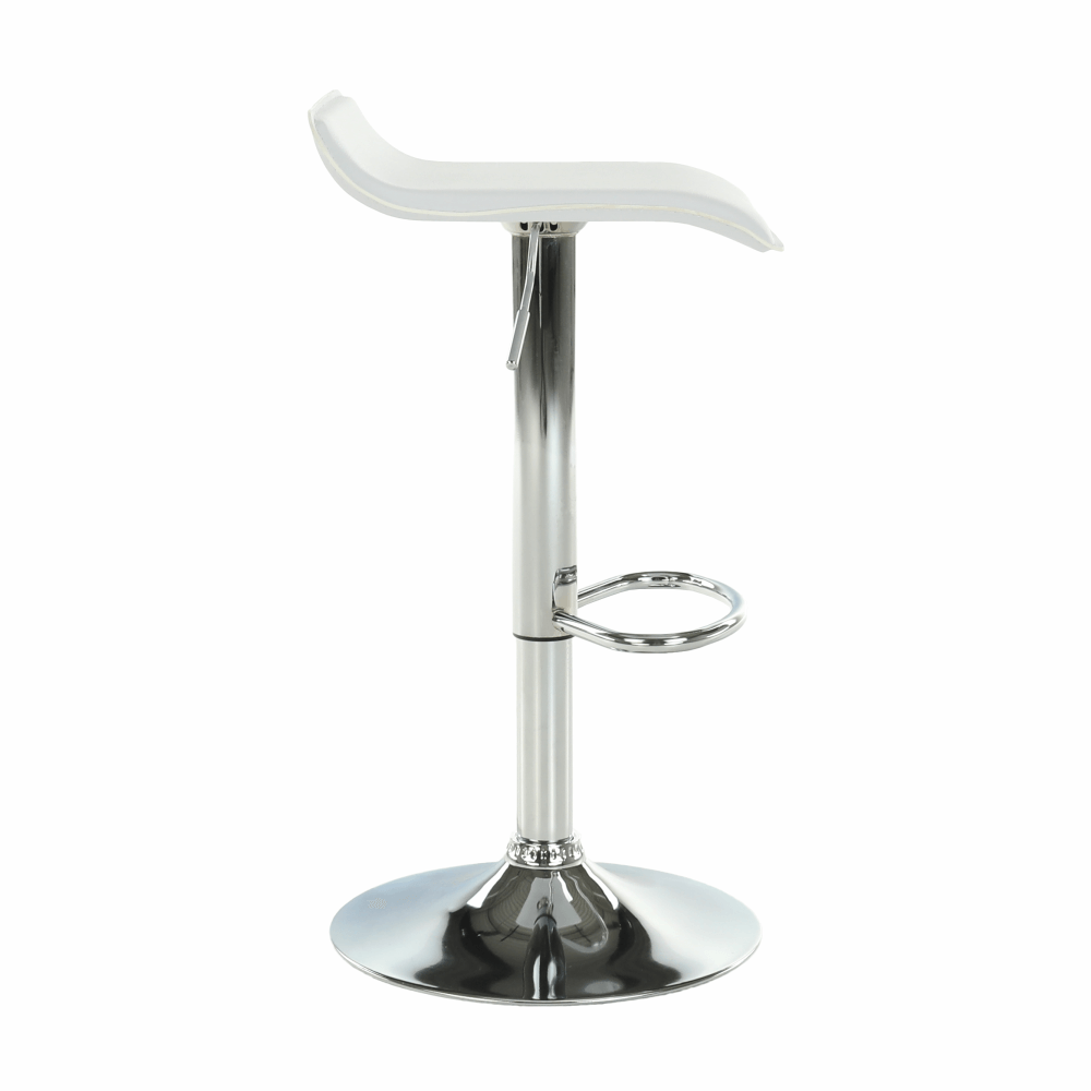 Scaun de bar, piele ecologica alb/crom LARIA NEW — imaginea 19