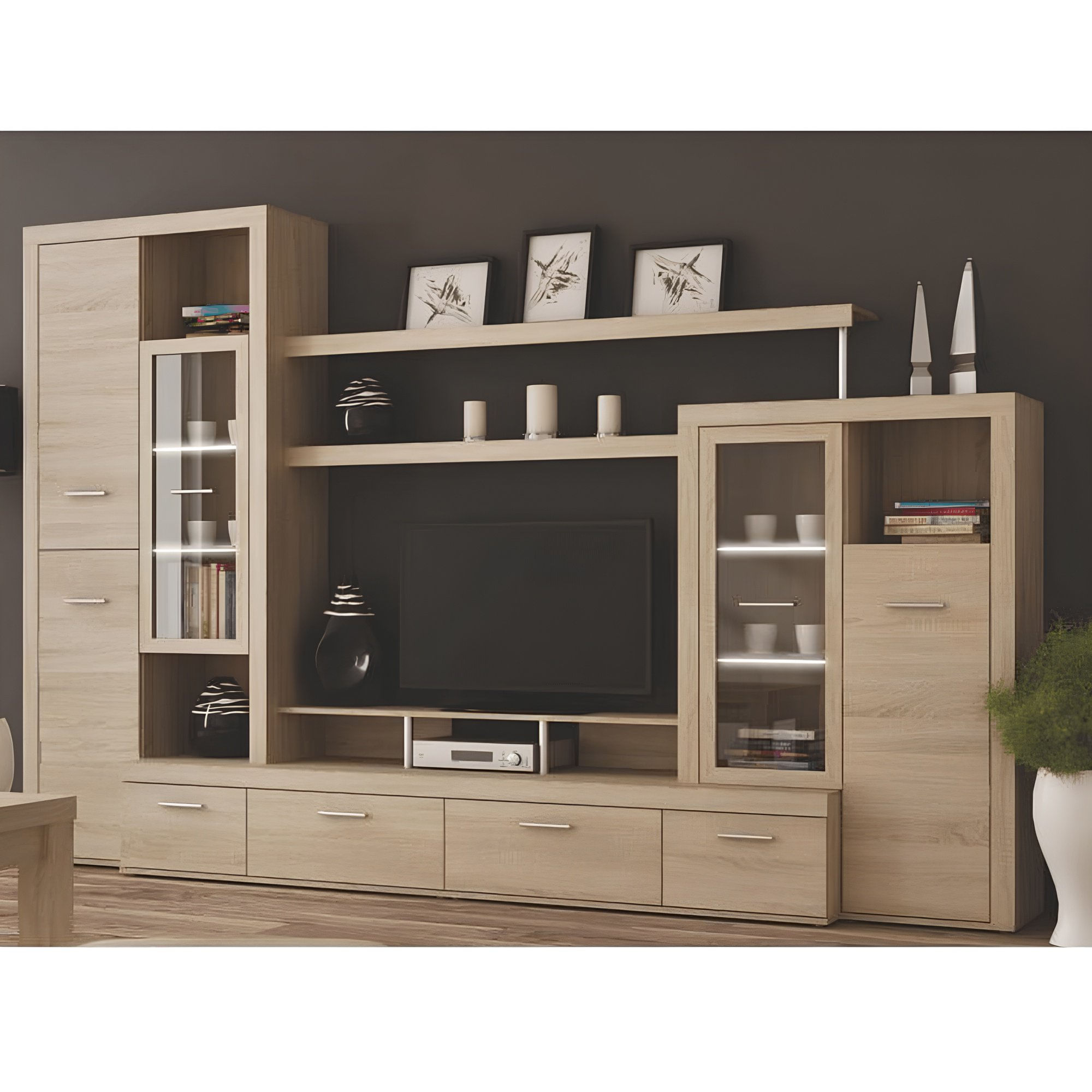 Mobila de living, stejar sonoma, ATLANTIS NEW