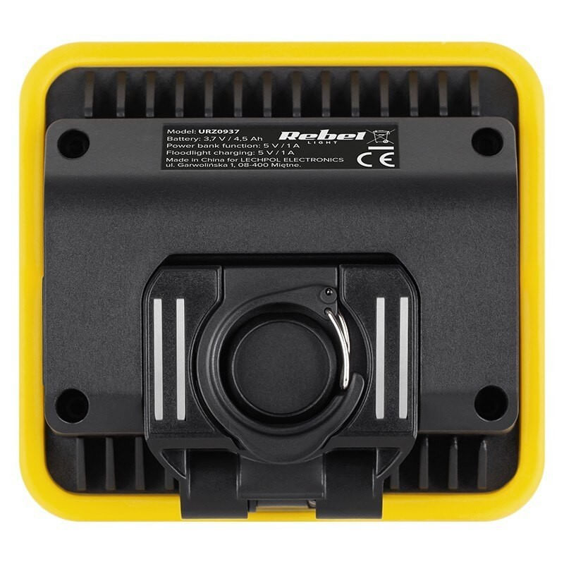 Proiector LED Rebel cu acumulator, 10W, 3.7V, 4.5Ah,1000lm, lumina neutra, 4000K — imaginea 3