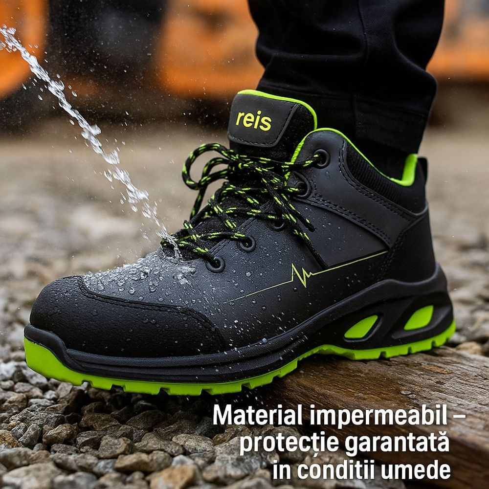 Pantofi protectie barbati BCLIVE-P S3, cu insertii Kevlar, talpa antiderapanta 46 Gri — imaginea 7