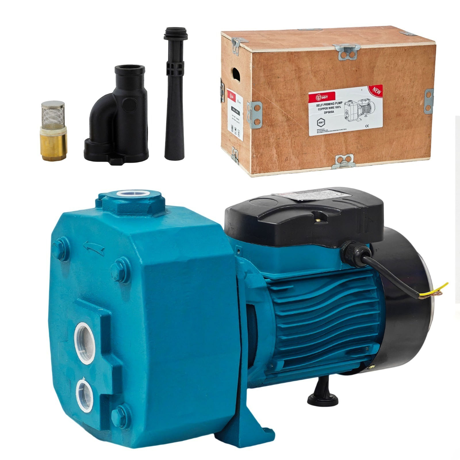 Pompa de suprafata cu ejector DDT DP505A, Putere 2200 W, Debit 100 l/min, Absorbtie 38 m, Ideala pentru puturi adanci — imaginea 2