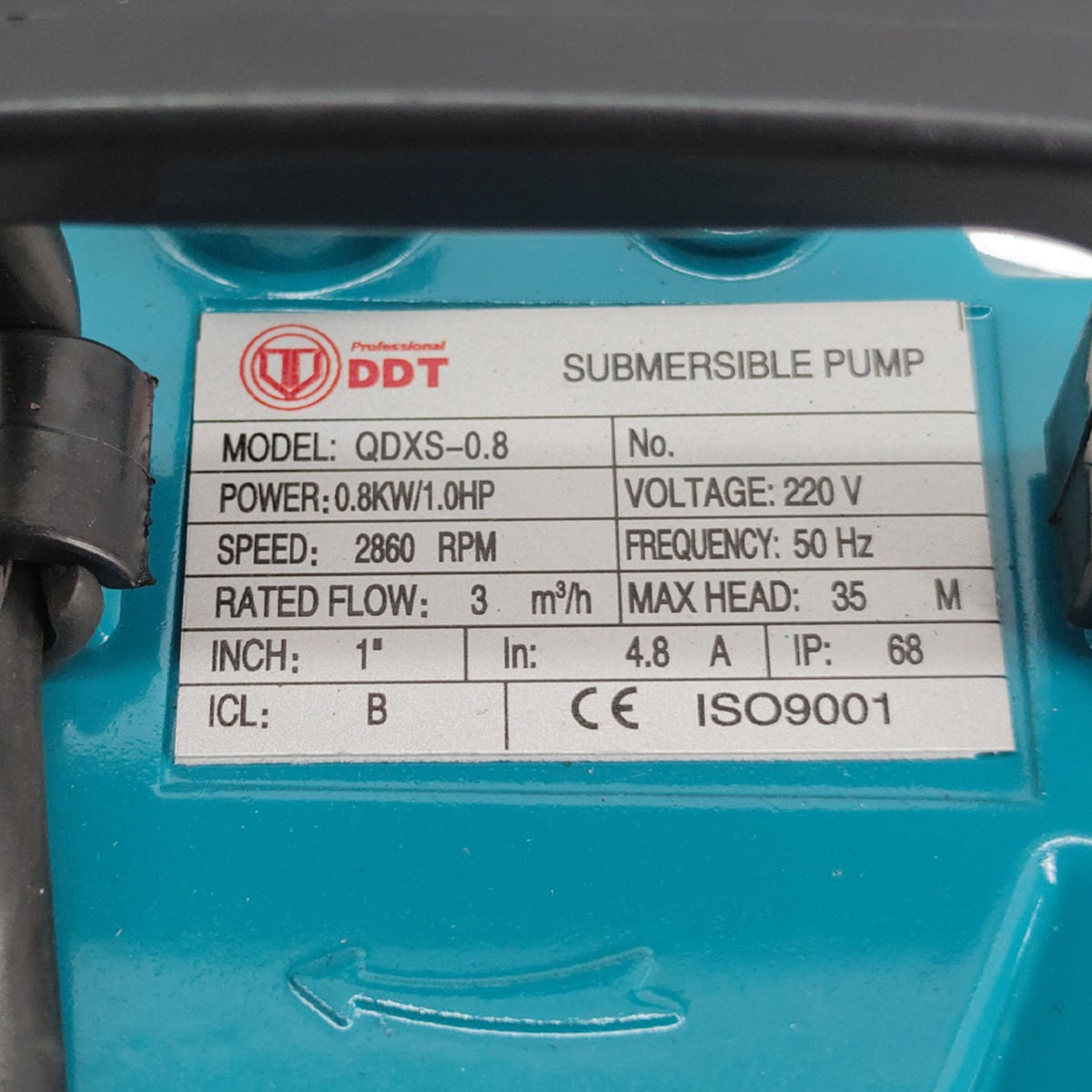 Pompa submersibila apa curata DDT QDXS-0,8, Cu plutitor, Putere 800 W, Debit 3 mc/h, Ideala pentru piscine si fantani — imaginea 5