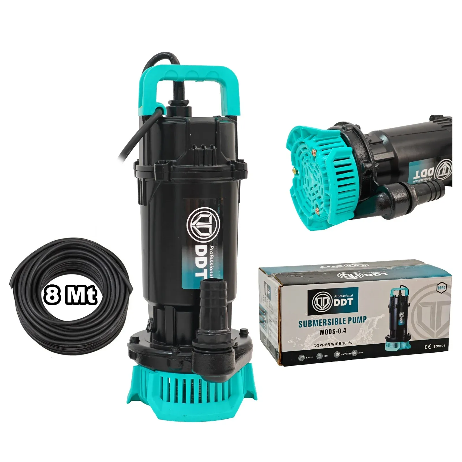 Pompa submersibila apa curata DDT WQDS-0.4, Putere 0.5 CP, Debit 1.5 mc/h, Refulare 18 m, Bobinaj cupru masiv — imaginea 17