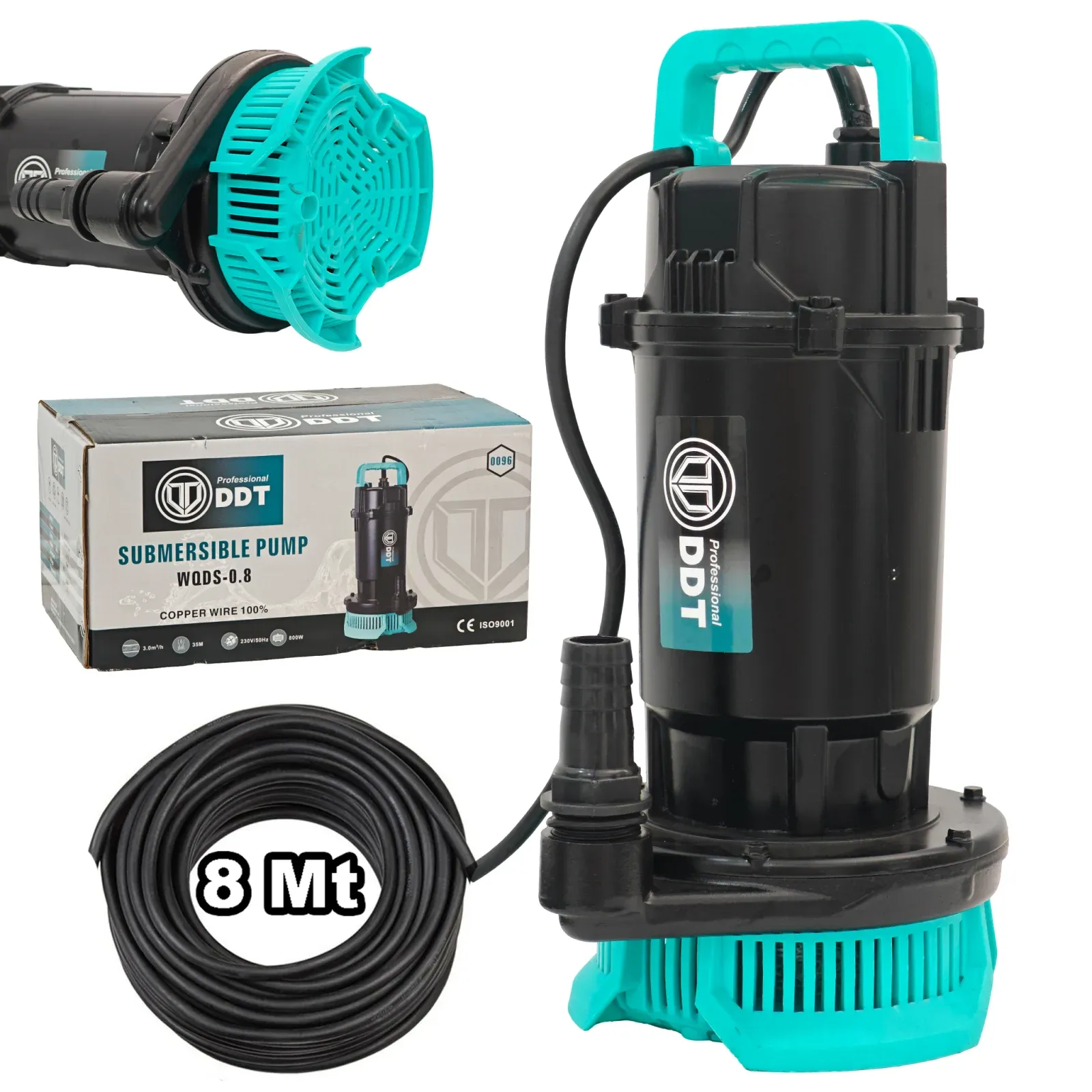 Pompa submersibila apa curata DDT WQDS-0.8, Putere 1.0 CP, Debit 3 mc/h, Refulare 35 m, Bobinaj cupru masiv — imaginea 10