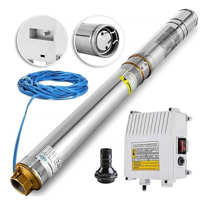 Pompa submersibila multietajata DDT 4SDM10/12, Putere 1500 W, Inaltime 120 m, Inox-fonta, Ideala pentru puturi adanci — imaginea 3