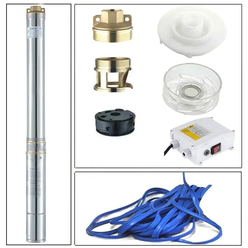 Pompa submersibila multietajata DDT 4SDM10/12, Putere 1500 W, Inaltime 120 m, Inox-fonta, Ideala pentru puturi adanci — imaginea 5