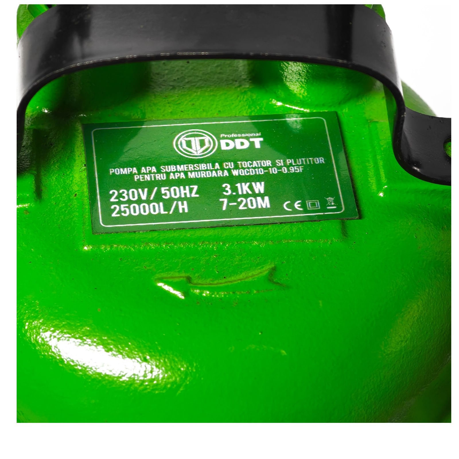 Pompa submersibila apa murdara DDT Professional WQCD10-10-0.95F, Putere 3100 W, Debit 25000 L/h — imaginea 6