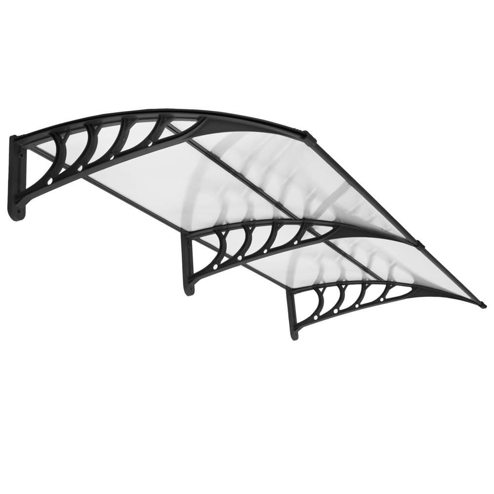 Copertina dubla protectie usa si fereastra, policarbonat cu protectie UV, 200 x 100 cm, negru transparent — imaginea 3