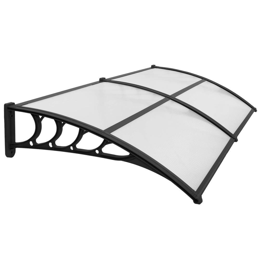 Copertina dubla protectie usa si fereastra, policarbonat cu protectie UV, 200 x 100 cm, negru transparent — imaginea 5