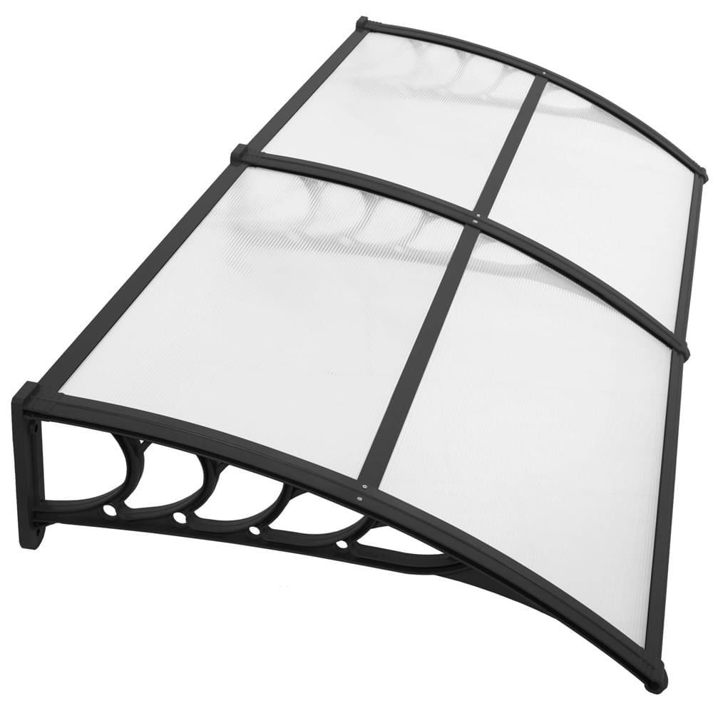 Copertina dubla protectie usa si fereastra, policarbonat cu protectie UV, 200 x 100 cm, negru transparent — imaginea 6