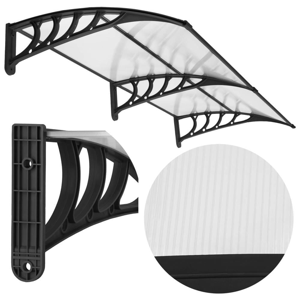 Copertina dubla protectie usa si fereastra, policarbonat cu protectie UV, 200 x 100 cm, negru transparent — imaginea 8