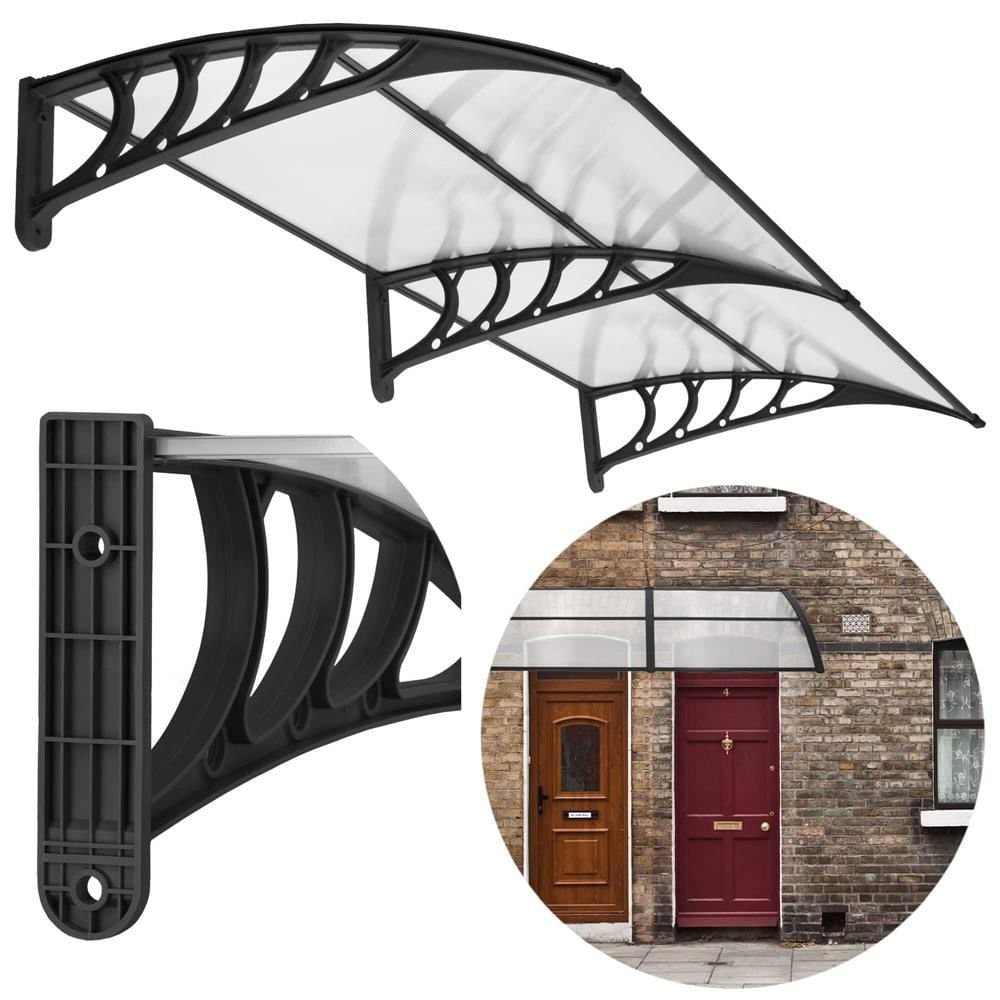Copertina dubla protectie usa si fereastra, policarbonat cu protectie UV, 200 x 100 cm, negru transparent — imaginea 9