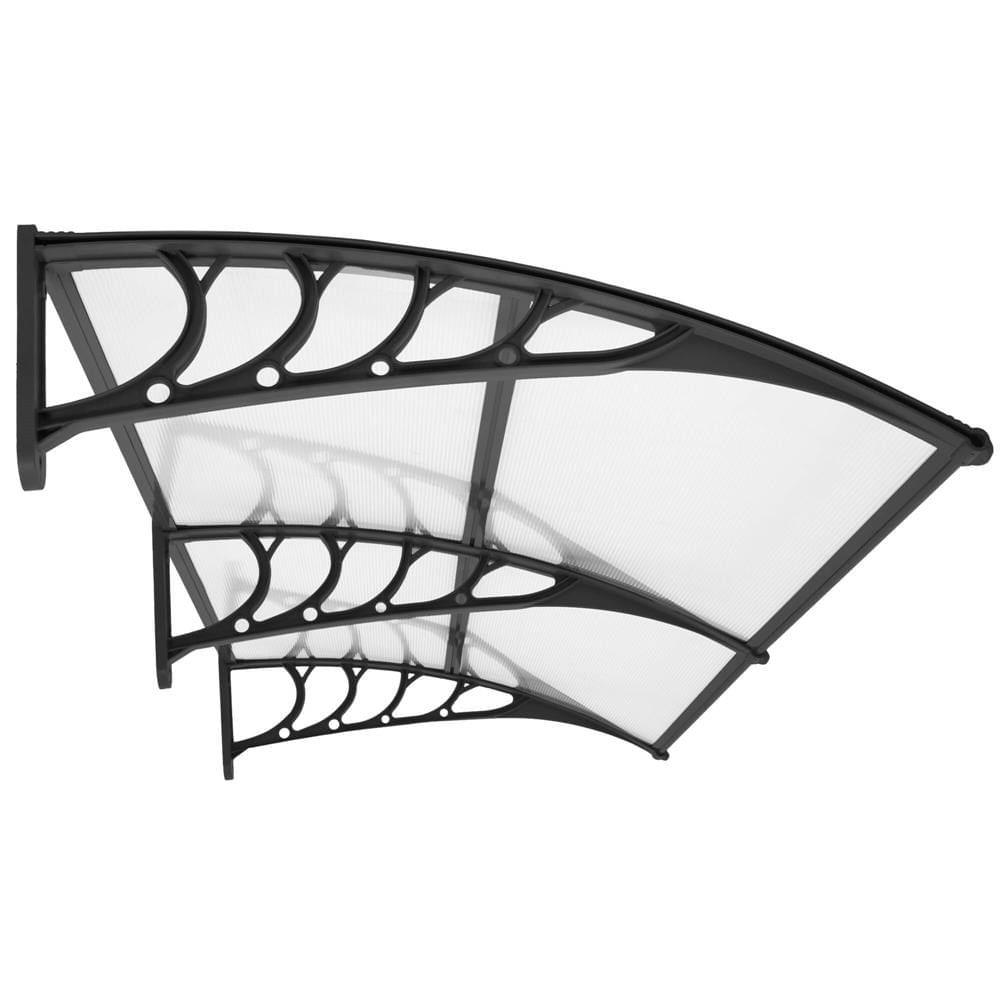 Copertina dubla protectie usa si fereastra, policarbonat cu protectie UV, 200 x 100 cm, negru transparent — imaginea 11