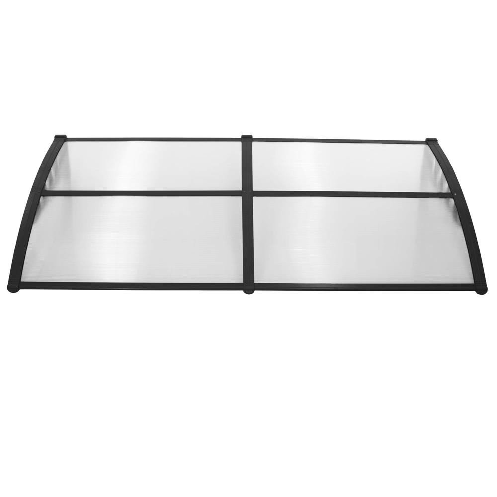 Copertina dubla protectie usa si fereastra, policarbonat cu protectie UV, 200 x 100 cm, negru transparent — imaginea 15