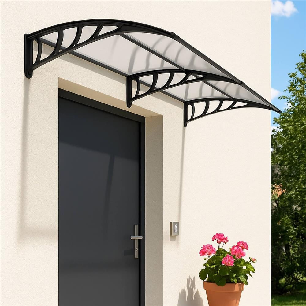 Copertina dubla protectie usa si fereastra, policarbonat cu protectie UV, 200 x 100 cm, negru transparent — imaginea 18