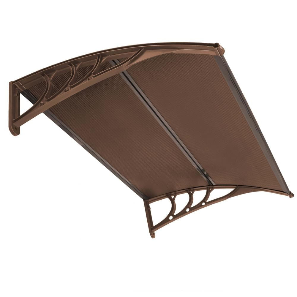 Copertina protectie usa si fereastra, policarbonat cu protectie UV, 150 x 80 cm, maro transparent — imaginea 9