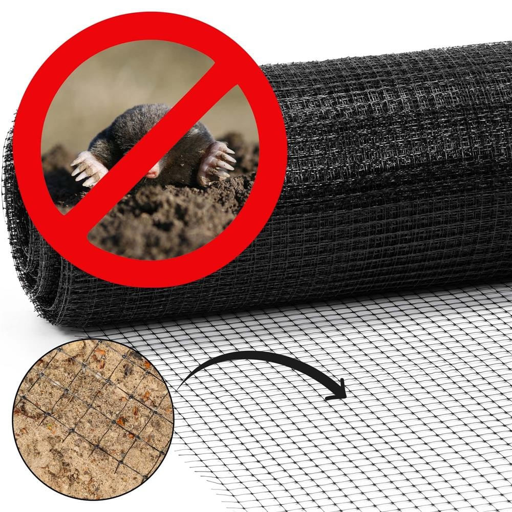 Plasa gradina anti daunatori si cartite, 45g/m2, 2x50 metri, ochiuri 16 mm, negru — imaginea 8